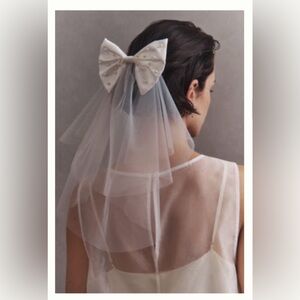 BHLDN BIG BOW MINI SHOULDER VEIL